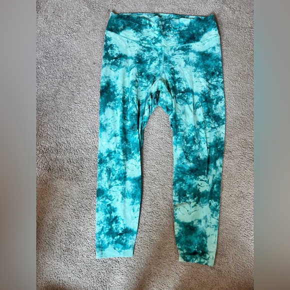 Old Navy Teal Tie-Dye Leggings - Picture 1 of 3